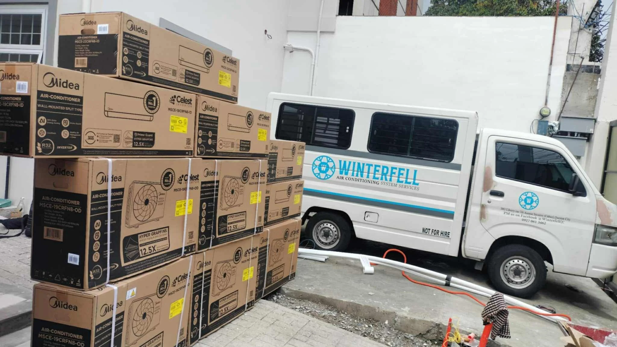 Residential air conditioning setup