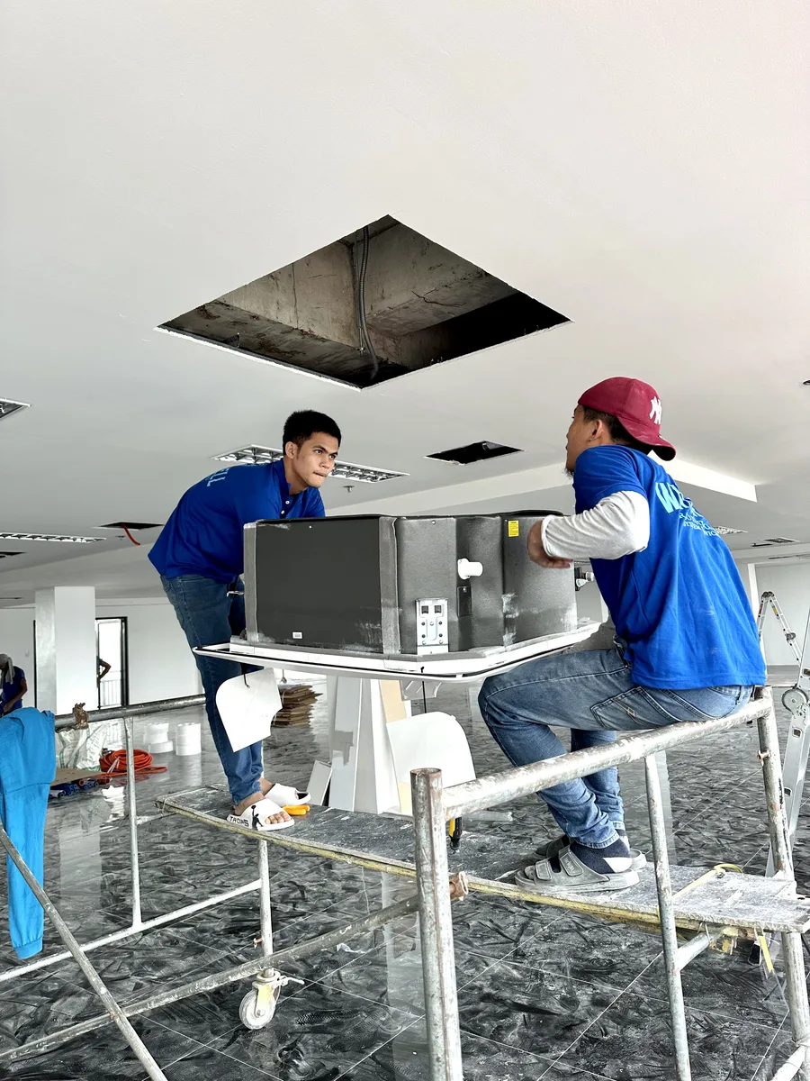 Office air conditioning unit setup