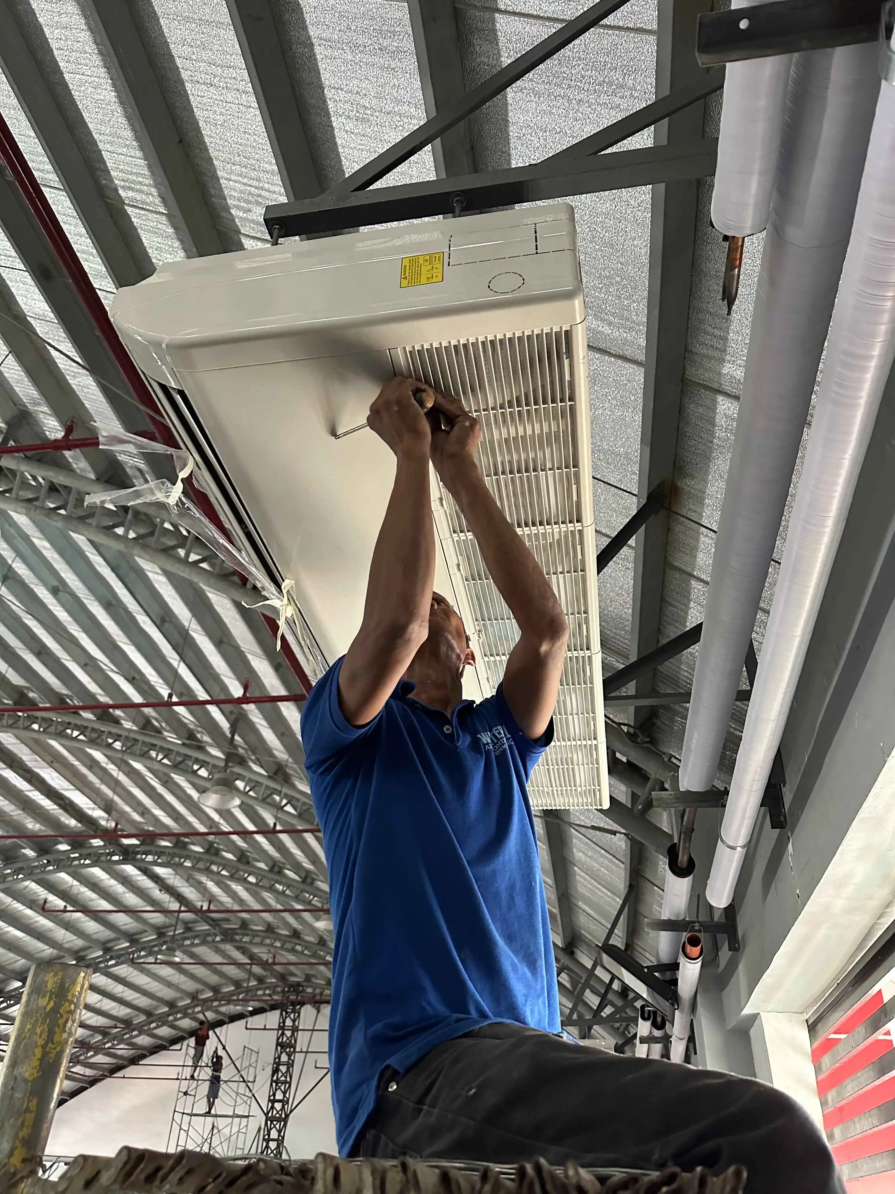 Basketball court VRF air conditioning installation